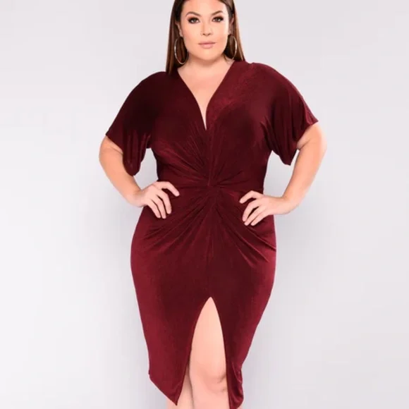 Fashion Nova Full Grown Knot Dress NWT XL